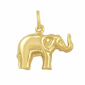 2g 14K Yellow Gold Italian Elephant Charm