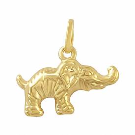 1.7g 14K Yellow Gold Italian Baby Elephant Charm