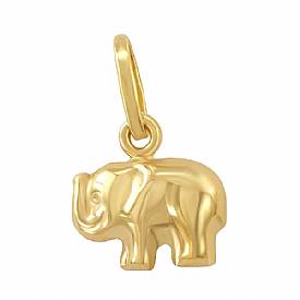 0.6g 14K Yellow Gold Italian Elephant Charm