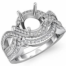 1.50Ct Diamond Bridal Set Engagement Ring Round Pave Setting 14k Gold