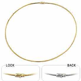 14k Two Tone Gold Omega Chain (2mm,18",7.31g)
