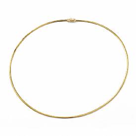 14k Two Tone Gold Omega Chain (2mm,18",7.31g)
