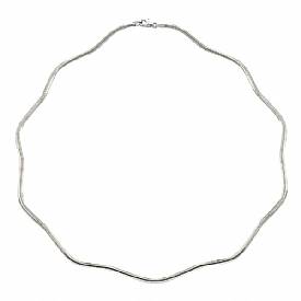 14k Two Tone Gold Wavy Omega Chain (2.50mm,18",11.59g)