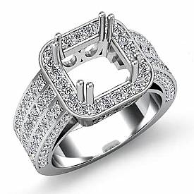 1.50CT Princess Diamond Engagement Ring Setting W Gold
