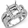1.7Ct Radiant Diamond Antique Engagement Ring Setting W Gold
