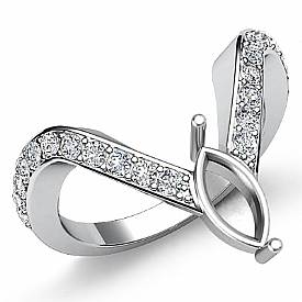 0.35Ct Diamond Fashion Engagement Ring Marquise Setting W Gold