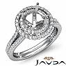 1.55Ct Round Shape Diamond Engagement Ring SemiMount Halo Setting 14k White Gold