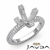 1.9Ct Diamond Eternity Style Engagement Setting Ring 14k W Gold Round Semi Mount