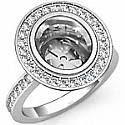1.25Ct Antique Diamond Engagement Ring Oval Setting 14k White Gold