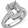 0.85CT Emerald Diamond Engagement Ring Setting W Gold