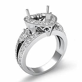 1.5Ct Heart Diamond 3Stone Anniversary Ring 14k Gold Setting