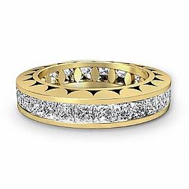 Princess Diamond Wedding Eternity Band Ring 14k Gold (2.35Ct. tw.)