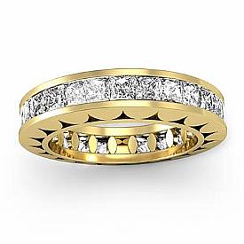 Princess Diamond Wedding Eternity Band Ring 14k Gold (2.35Ct. tw.)