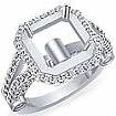 1.75Ct Asscher Diamond Semi Mount Engagement Ring W Gold