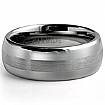 Men Tungsten Carbide Wedding Band Dome Brush & Polish Comfort Fit 8m Ring