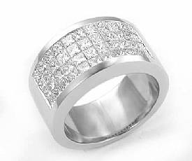 2.15CT Princess Diamond Anniversary Wedding Band 14k White Gold