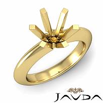4g Round Diamond 6 Prong Engagement Solitaire Ring Semi Mount 14k Gold Yellow Setting