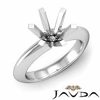 4g Round Diamond 6 Prong Engagement Solitaire Ring Semi Mount 14k W Gold Setting