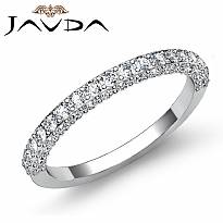 0.75Ct Pave Diamond Wedding Band Matching Set 14k White Gold