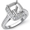 0.70 ct Round Diamond Pave Wedding Setting 14k White Gold