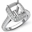 0.70 ct Round Diamond Pave Wedding Setting 14k White Gold