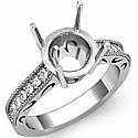 0.25ct Round Diamond Vintage Style Engagement Ring 14K Gold