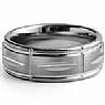 Men Tungsten Carbide Wedding Band Brushed & Polished Comfort Fit 8mm Ring