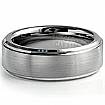 Men Tungsten Carbide Wedding Polish Band Edge Ridged Comfort Fit 8mm Ring