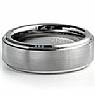 Men Tungsten Carbide Wedding Polish Band Edge Ridged Comfort Fit 8mm Ring