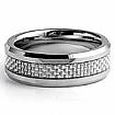 Men Tungsten Carbide Wedding Band Carbon Fiber Inlay Comfort Fit 8mm Ring