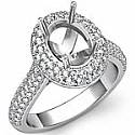 1.50CT Oval Diamond Semi Mount Engagement Ring W Gold