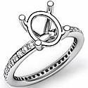 0.52Ct Diamond Engagement Ring Oval Setting 14k WHite gold