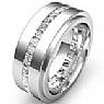 1.70 Ct Princess Diamond Man Eternity Wedding Band Gold