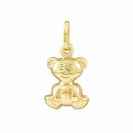 1.2g 14K Yellow Gold Italian Teddy Bear Charm