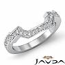 Round Diamond Half Women's Wedding Band Matching Set 14k White Gold Ring 0.52Ct