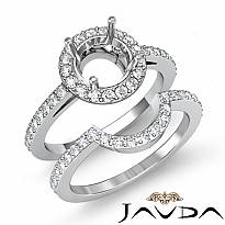 1 Ct Diamond Round Cut Semi Mount Engagement Ring Bridal Setting 14k White Gold