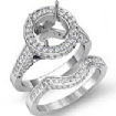 2Ct Antique Diamond Engagement Ring Bridal Setting 14k White Gold