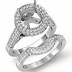 2Ct Antique Diamond Engagement Ring Bridal Setting 14k White Gold
