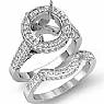 2Ct Antique Diamond Engagement Ring Bridal Setting 14k White Gold