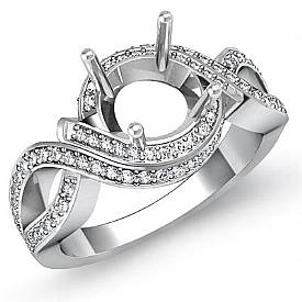 1 Ct Round Antique Diamond Engagement Ring W Gold Setting