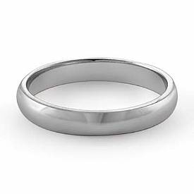 14k Plain Solid White Gold Wedding Band Ring 3mm