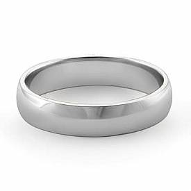 14K Plain Solid White Gold Wedding Band Ring 4.2mm