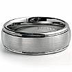 Men Tungsten Carbide Wedding Polish Band Dome Brush Comfort Fit 8mm Ring