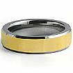 Men Tungsten Carbide Wedding Polish Band Gold Plated Comfort Fit 6mm Ring