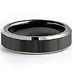 Men Tungsten Carbide Wedding Brushed Band Bevel Edge Comfort Fit 6mm Ring