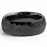 Mens Tungsten Carbide Wedding Dome Band Facet Enamel Comfort Fit 8mm Ring