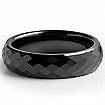 Men Tungsten Carbide Wedding Band Black Enamel Plated Comfort Fit 6m Ring