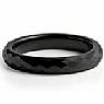 Men Tungsten Carbide Wedding Facet Band Black Enamel Comfort Fit 4mm Ring