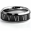 Men Tungsten Carbide Wedding Band Centre Black Enamel Comfort Fit 8m Ring