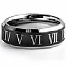Men Tungsten Carbide Wedding Band Centre Black Enamel Comfort Fit 8m Ring
